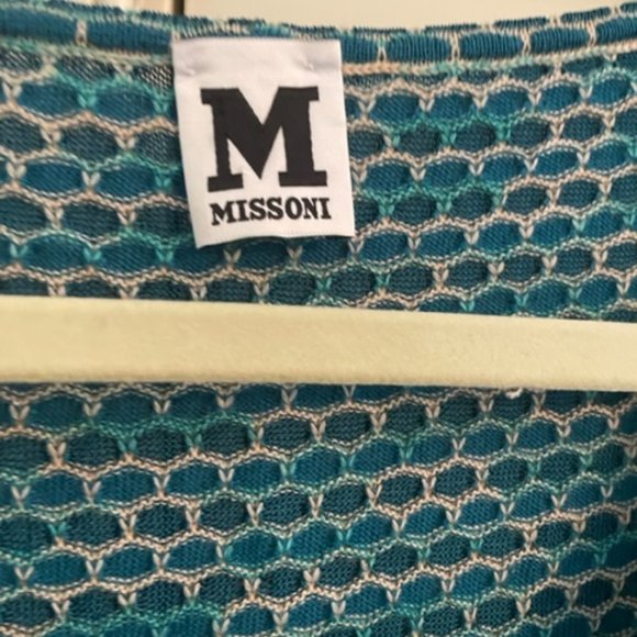 Missoni Size EU 48 (Size 12 US) Teal and Green Tank Top - Picture 3 of 3